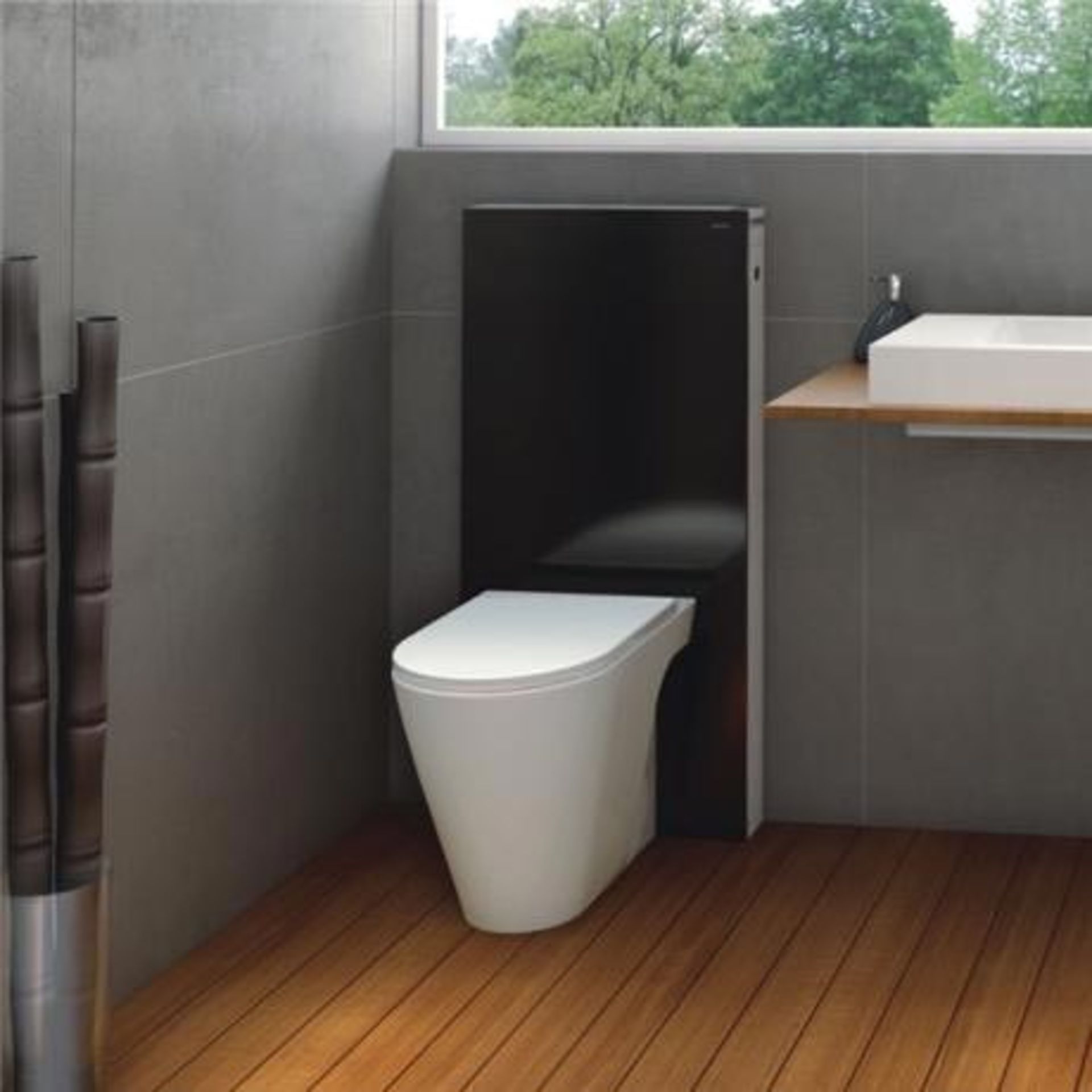 (RR15) Keremag Geberit - WC Unit & Cistern for Floorstanding WC's - Height 101mm - Black/ - Image 3 of 3