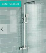 (RR157) Square Exposed Thermostatic Bathroom Shower Kit Large Head & Handheld. RRP £349.99. ... (