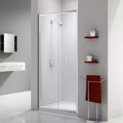 (RR113) 800mm Silver Bi-Fold door. RRP £299.99. Create a stunning shower enclosure with these ... (