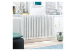 (RR89) 300x628MM White Four Panel Horizontal Colosseum Traditional Radiator. RRP £349.99.Clas... (