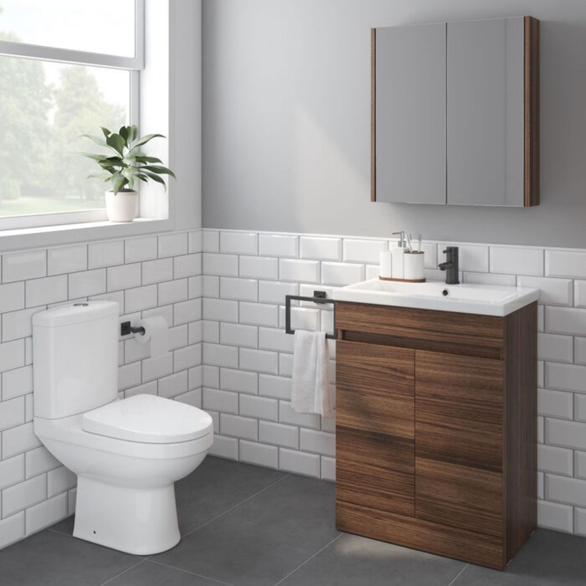 600mm Trent Walnut Effect Double Door Sink Cabinet - Floor Standing. RRP £499.99.COMES COMPLE... - Image 3 of 3