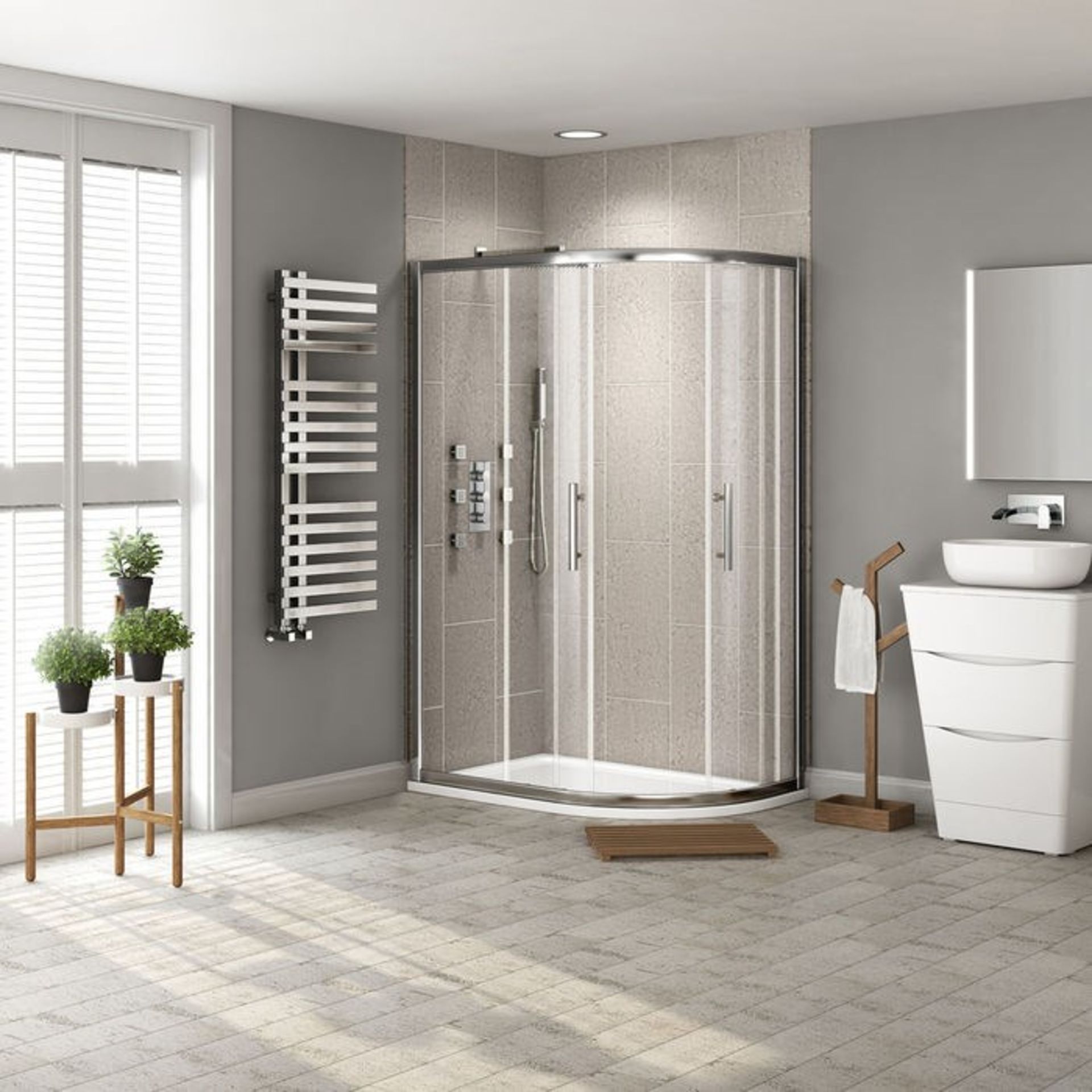 Twyfords 900x760mm - 8mm - Premium EasyClean Offset Quadrant Shower Enclosure - Reversible. RRP... - Image 3 of 4