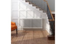 (RR88) 600x812mm White Double Panel Horizontal Colosseum Traditional Radiator. RRP £359.99.For... (