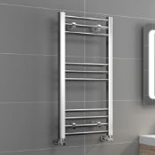 (Z224) 700x400mm - 20mm Tubes - Chrome Heated Straight Rail Ladder Towel Radiator. We also use ...
