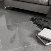 (RR5) 7m2 x Anthracite Luxury Glazed Porcelain Floor tile. 600x600x9.2mm. RRP £490. (£70 per ... (