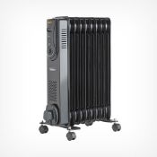 (H67) 9 Fin 2000W Oil Filled Radiator - Black Powerful 2000W radiator with 9 oil-filled fins ?...