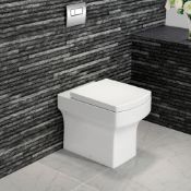 (CP158) Belfort Back to Wall Toilet inc Soft Close Seat Made from White Vitreous China Anti-s...
