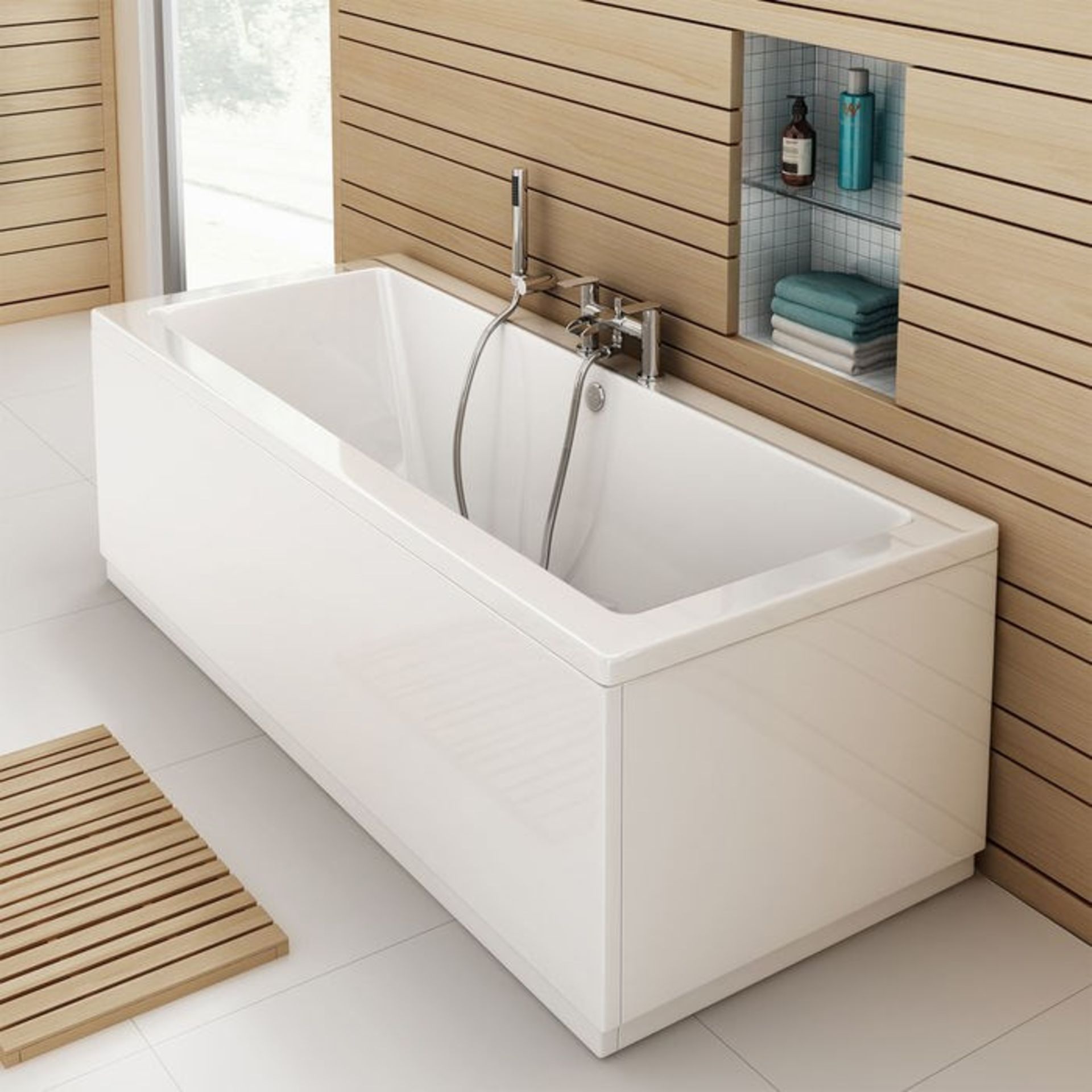 (RR20) 1700 X 700MM Square Double Ended Bath. COMES COMPLETE WITH SIDE PANEL. We love this