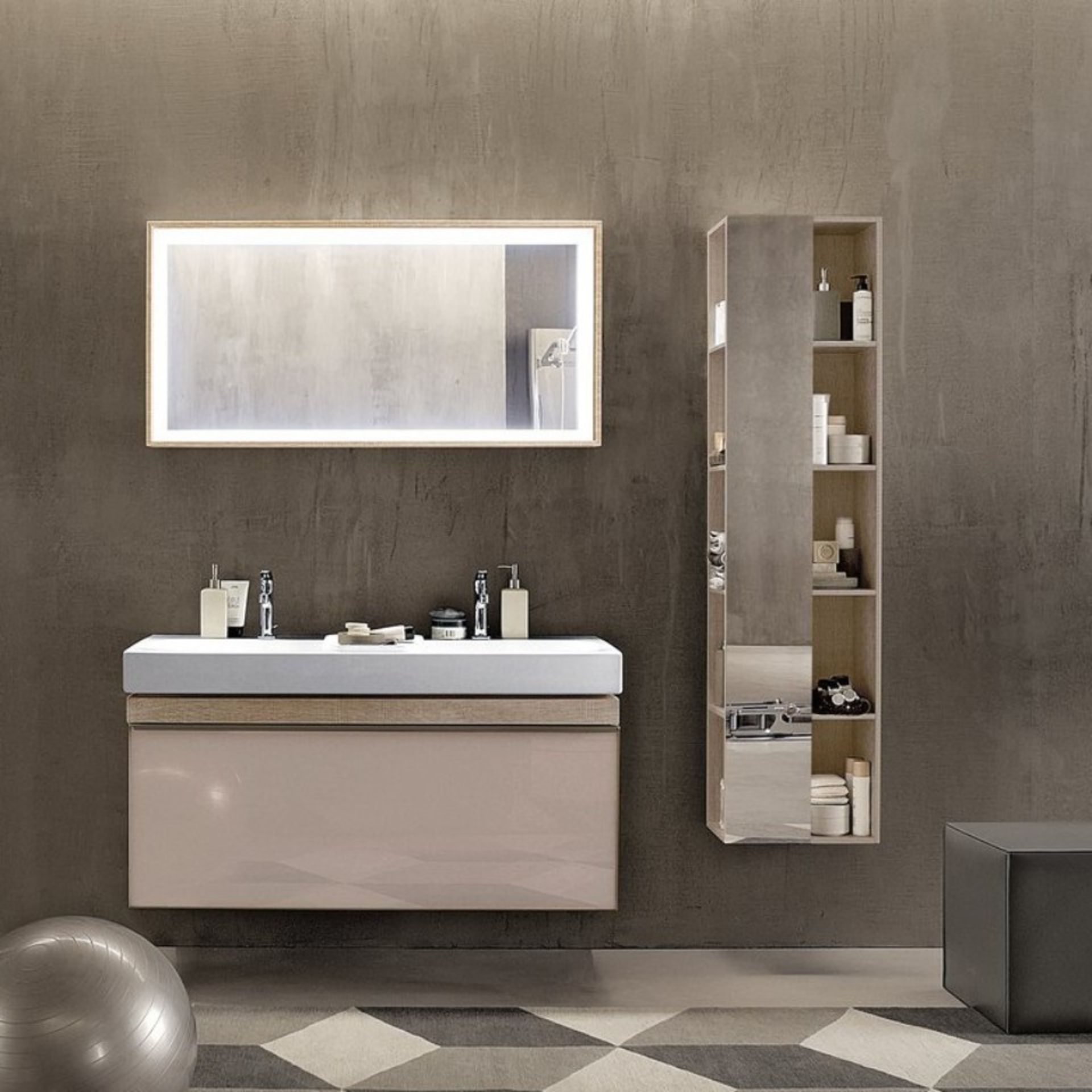 (RR10) 1600x400mm Keramag Citterio Mirror with Shleves. RRP £772.99. Geberit Citterio combines... (