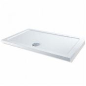 (QP212) 1600x800mm MX Elements Rectangular Shower Tray Flat Top. RRP £443.99. Made with WRAS a... (