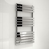 (RR94) 974x500mm Chrome effect Towel heater. Can be converted to electrical only or dual fuel ... (