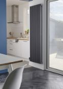 (RR84) 1800x500mm Kensal Vertical Designer Radiator Anthracite Painted. RRP £449.99. The Kensa... (