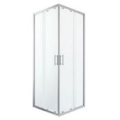 (RR75) 800x800mm Beloya Square Shower enclosure with Corner entry double sliding door &