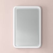 (DD60) 750x500mm Matte White Mirror Mirror can be fitted both vertically & horizontally accord...