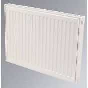 (RR135) 600x400mm Single-Panel Single Convector Radiator White. Horizontal. Suitable for