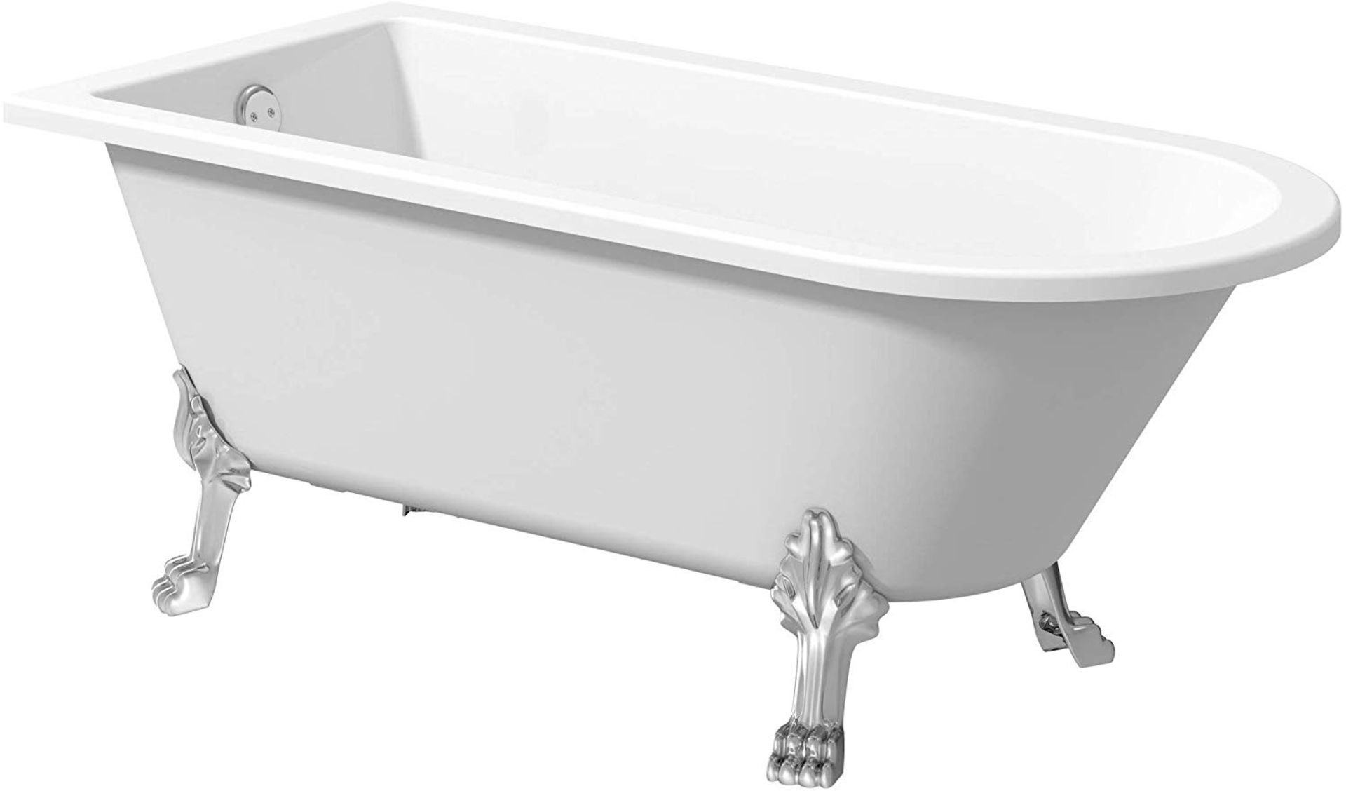 (RR14) 1700x800mm Traditional Freestanding Bath Roll Top Single Ended Ball Feet. RRP £799.99. ... ( - Image 3 of 4