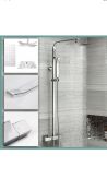 (RR161) Thermostatic Shower. Solid brass valve core with chrome finish Easy Clean stainless ... (