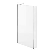 (H101) 805mm L Shape Bath Screen. RRP £198.99. 4mm Tempered Saftey Glass Screen comes complet...