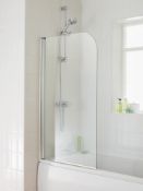 (RR73) 750x1300mm Straight single panel Bath screen. RRP £145.99. Easy installation: Wall prof... (