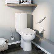 (RR101) Cavally Close-coupled Rimless Toilet with Soft close Seat. The rimless design