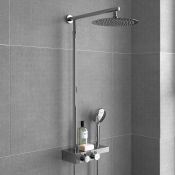 (RR155) Round Thermostatic Bar Mixer Shower Set Valve with Shelf 10" Head + Handset. RRP £349.... (