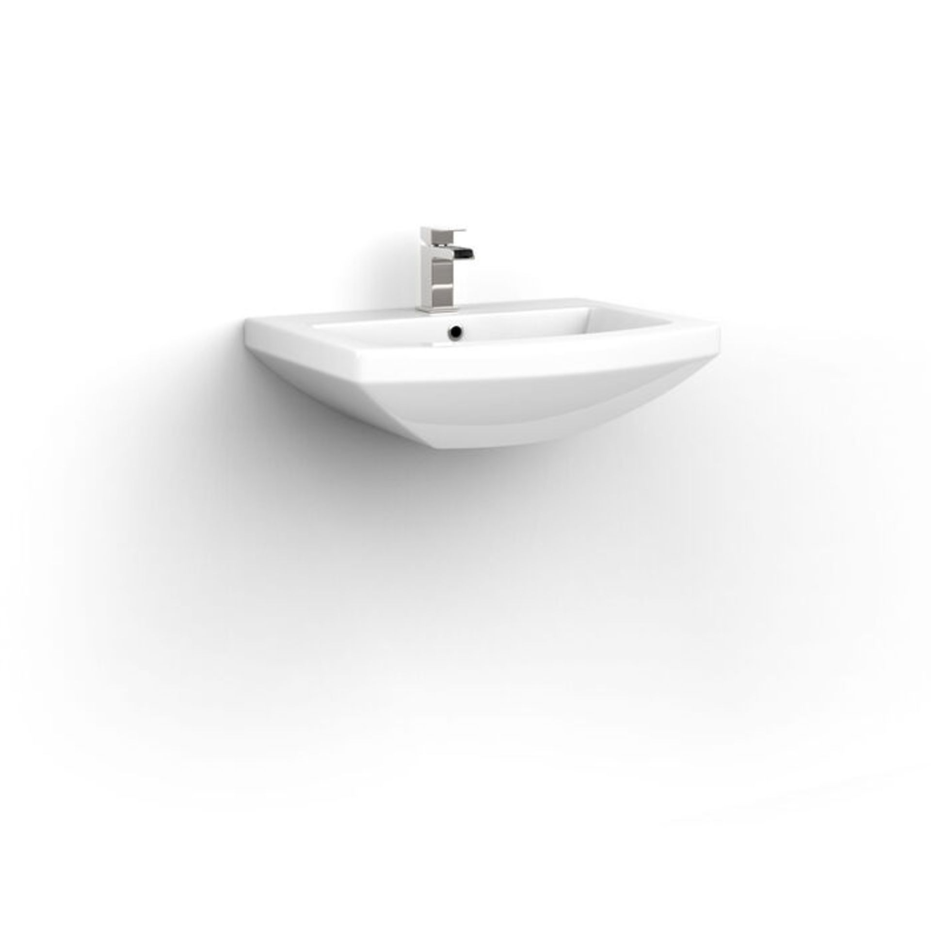 (PC61) Perth Wall Mounted Sink Features a single tap hole suitable. Wall mounted space saving...( - Image 3 of 3