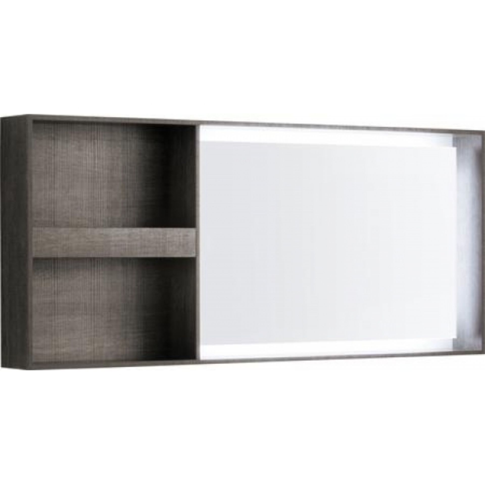 (PC9) Keramag Citterio Grey/Brown Illuminated Mirror With shelf Right/Left. RRP £579.99. 1334x...( - Image 3 of 4