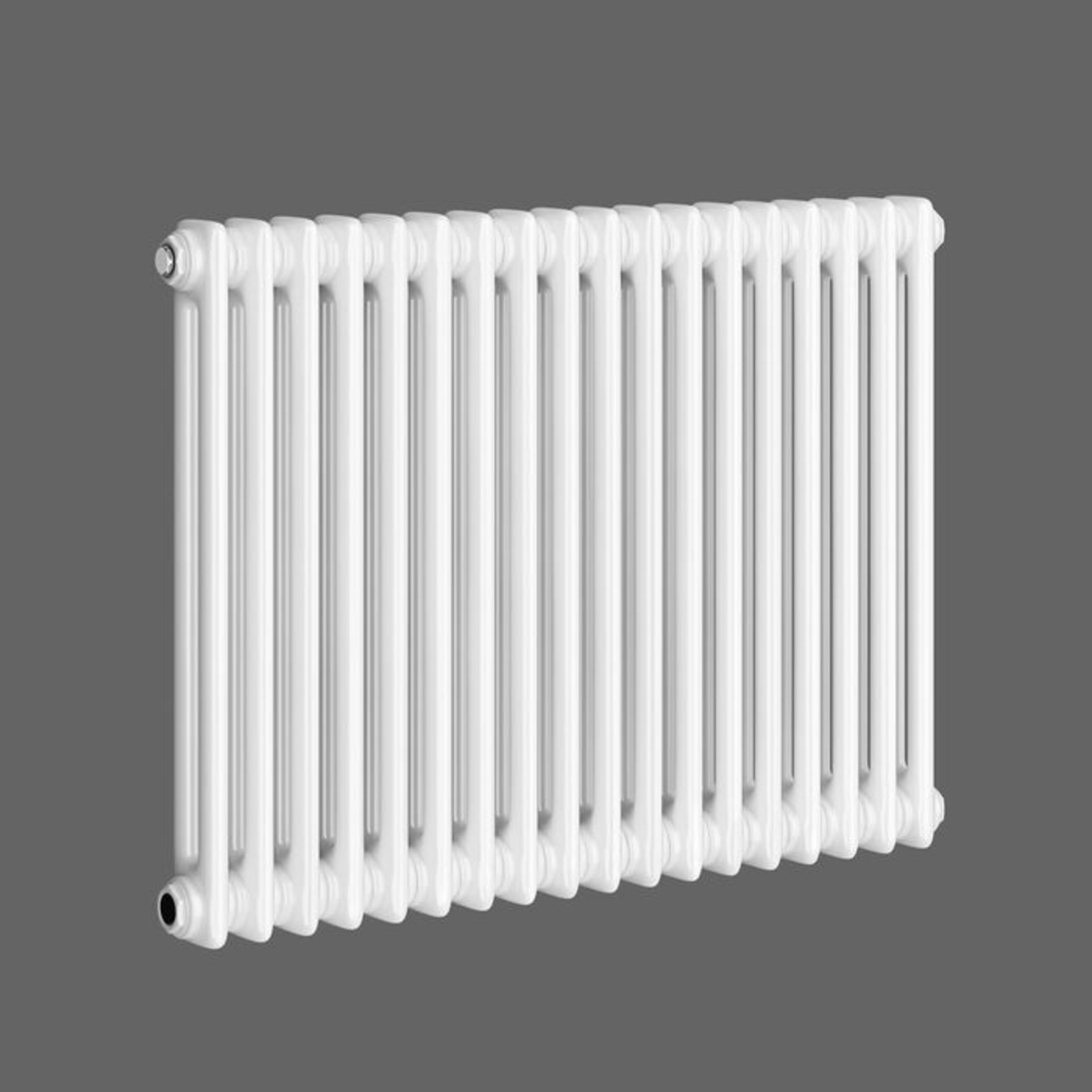(QQ137) 500x812mm White Double Panel Horizontal Colosseum Traditional Radiator. For elegant(( - Image 4 of 4