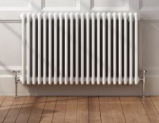 (XL19) 600x812mm White Double Panel Horizontal Colosseum Traditional Radiator. RRP £441.99.Ma...