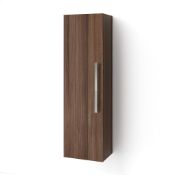 (XL83) 1200mm Avon Walnut Effect Tall Storage Cabinet - Wall Hung. RRP £299.99. Engineered wit...