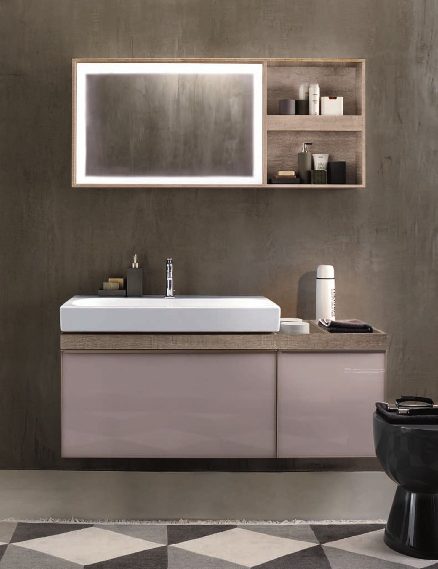 (XL9) 1200mm Geberit Citterio Vanity Unit With Drawer And RH Shelf 120cm. RRP £1,569.99. Comes... - Image 3 of 3