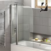 (XL74) 1000mm Easy Clean Bath Screen - 6mm. RRP £224.99. 6mm Tempered Safety Glass Screen - Ou...