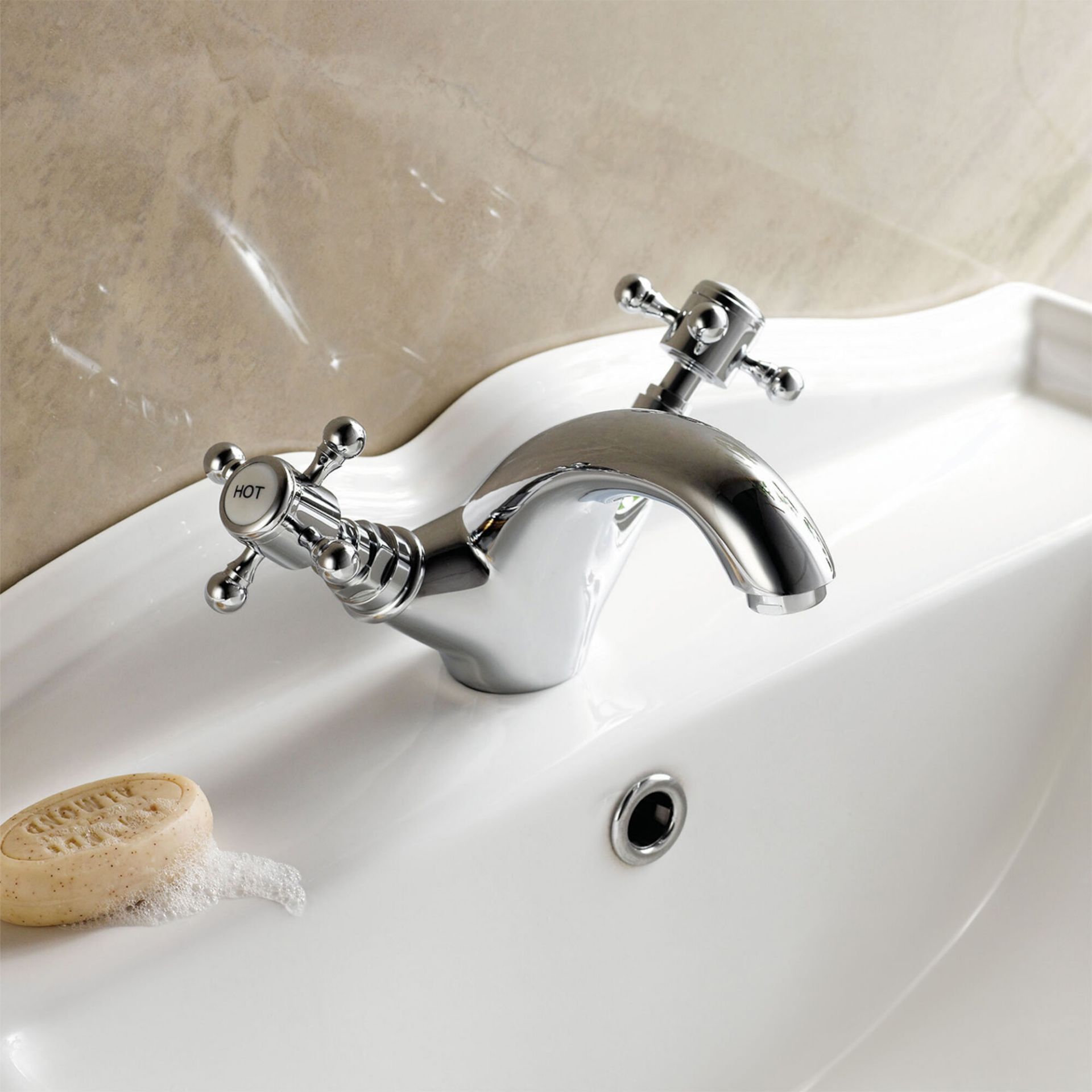 (XL43) Victoria II Sink Mixer Tap. Modern techniques in a classic coat. Why not: it looks authe... - Image 3 of 4