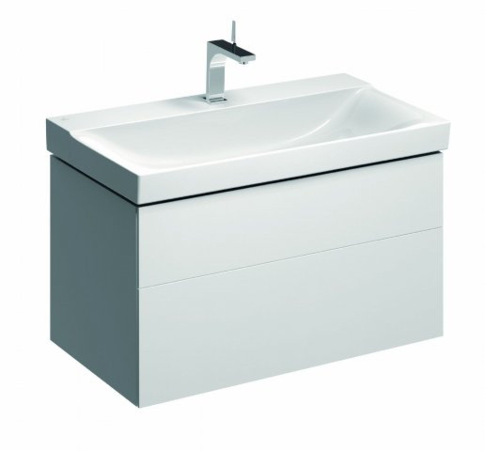 (XL11) 880mm Keramag Xeno Vanity unit. RRP £1,318.52. Comes complete with basin. 880x530x462m... - Image 3 of 3