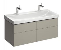 (XL6) 1200mm Geberit Xeno2 greige matt Vanity Unit. RRP £1,680.99. Comes complete with basin....