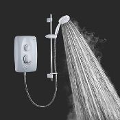 (XL66) Mira Sprint Multi-Fit White 9.5kW Electric Shower. Easy to fit electric shower with pres...