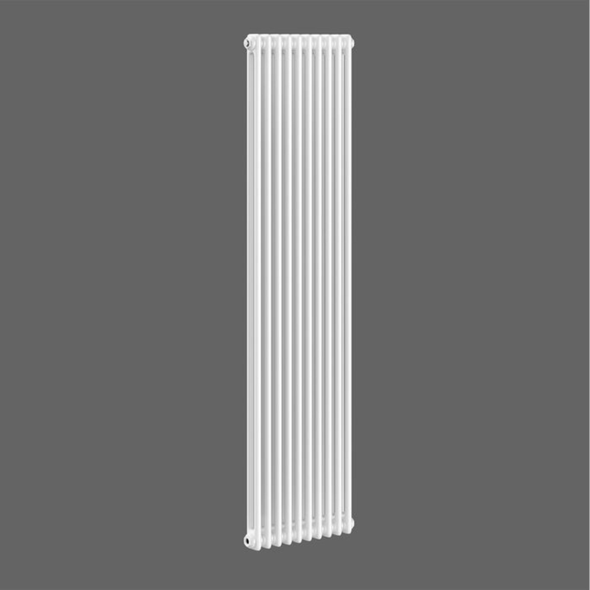 (QW71) 2000x490mm White Double Panel Vertical Colosseum Traditional Radiator. RRP £489.99.      Made - Image 7 of 8