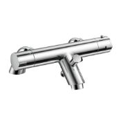 (AD87) Thermostatic Deck Mounted Shower Mixer and Bath Filler. Chrome plated solid brass mixer Built