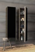 (XL141) Keramag Citterio tall Grey/Brown Cabinet. RRP £889.99. 400x1600x371mm. Citterio combin...