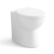 Quartz Back to Wall Toilet & Soft Close Seat. Made from White Vitreous China Finished in a high...