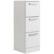 (XL85) Ardenno Gloss White Three drawer unit. Clean, crisp and versatile, our Ardenno gloss wh...