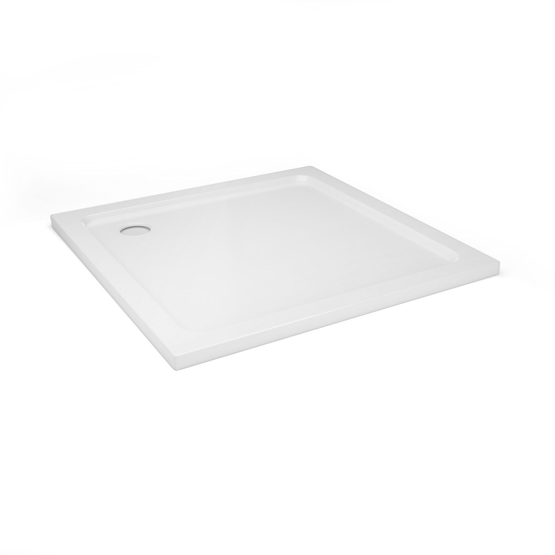 (RR136) 900x900mm Square Ultra Slim Stone Shower Tray. RRP £304.99. Low profile ultra slim des... (