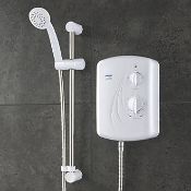 (XL79) Triton Enrich White 10.5kW Manual Electric Shower.Features multiple cable and water entr...