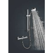 (XL63) Mira Atom EV Rear-Fed Exposed Chrome Thermostatic Mixer Shower. Contemporary thermostat...