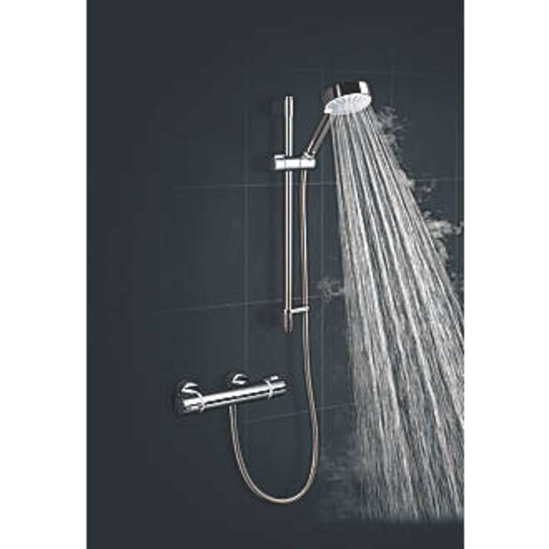 (XL63) Mira Atom EV Rear-Fed Exposed Chrome Thermostatic Mixer Shower. Contemporary thermostat...