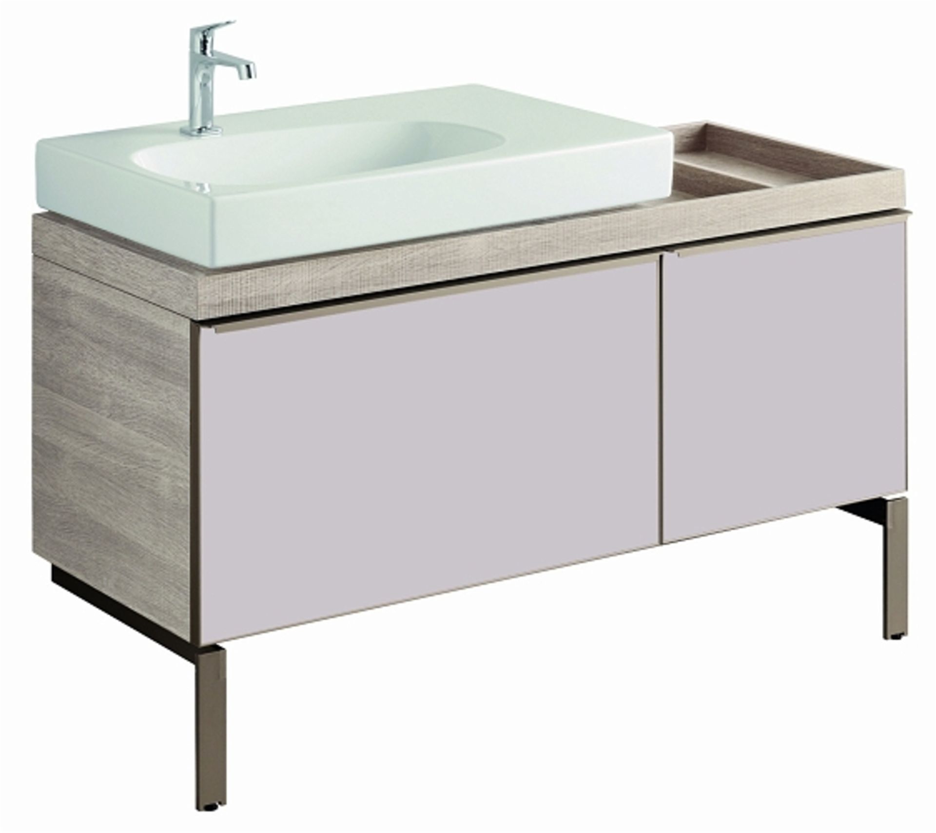 (XL9) 1200mm Geberit Citterio Vanity Unit With Drawer And RH Shelf 120cm. RRP £1,569.99. Comes... - Image 2 of 3