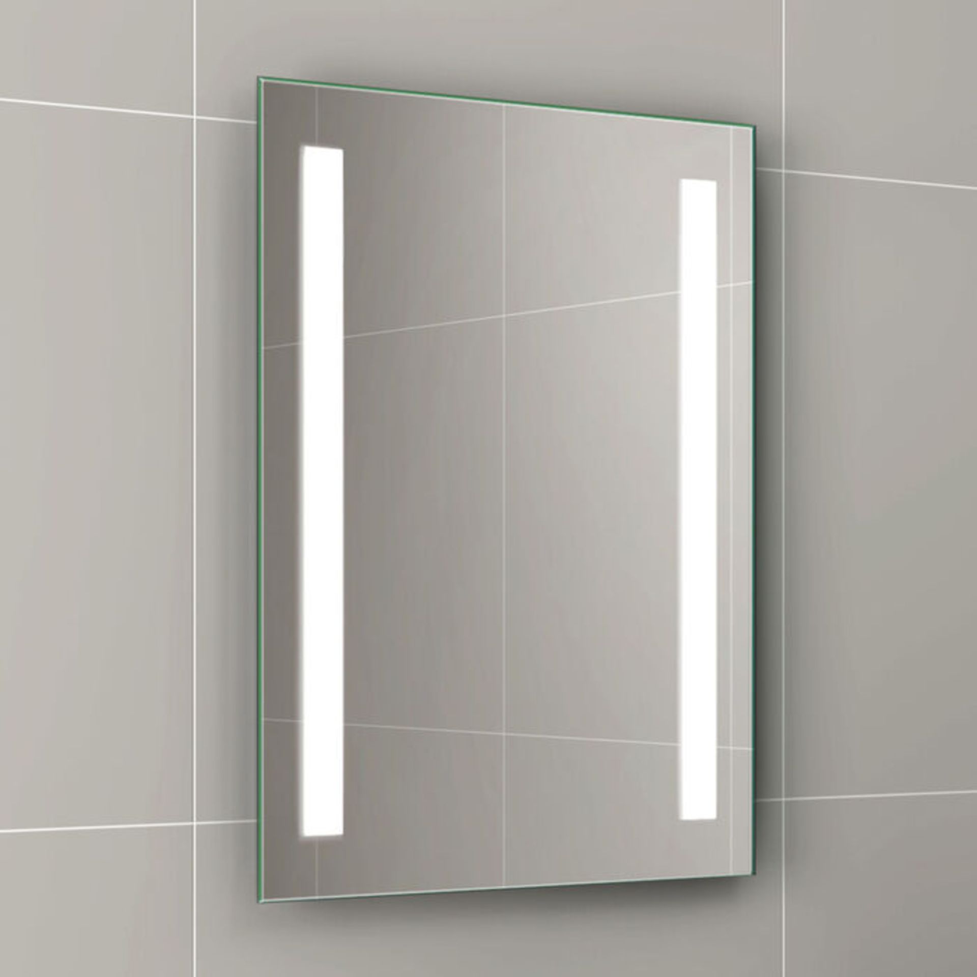 (AA115) 500x700mm Omega Illuminated LED Mirror - Battery Operated. RRP £299.99. Energy saving ... - Image 2 of 3