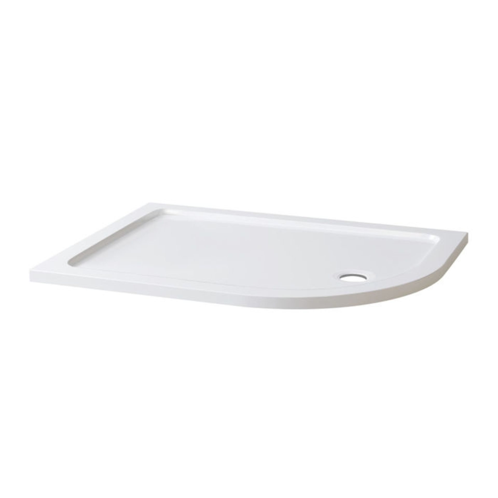 (AD91) 1200x900mm Offset Quadrant Ultra Slim Stone Shower Tray - Right. Low profile ultra - Image 3 of 4