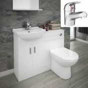 (XL88) 550mm Gloss White Vanity unit & basin set. Clean, crisp and versatile, our Ardenno gloss...