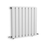 (PP55) 600x600mm White Panel Horizontal Radiator. RRP £214.00. Made from low carbon steel with a